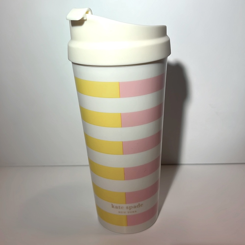 ♠️ Kate Spade Two-Tone Stripes Thermal Mug 16oz